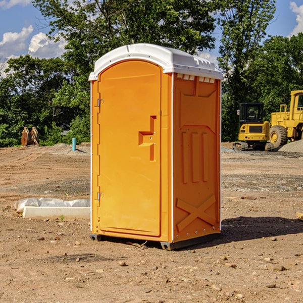 how often are the porta potties cleaned and serviced during a rental period in Koeltztown MO